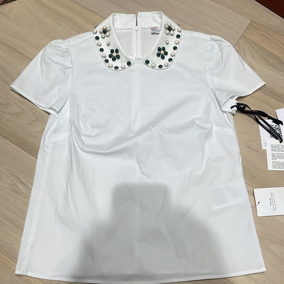 Red Valentino beaded blouse - Picture 3 of 5